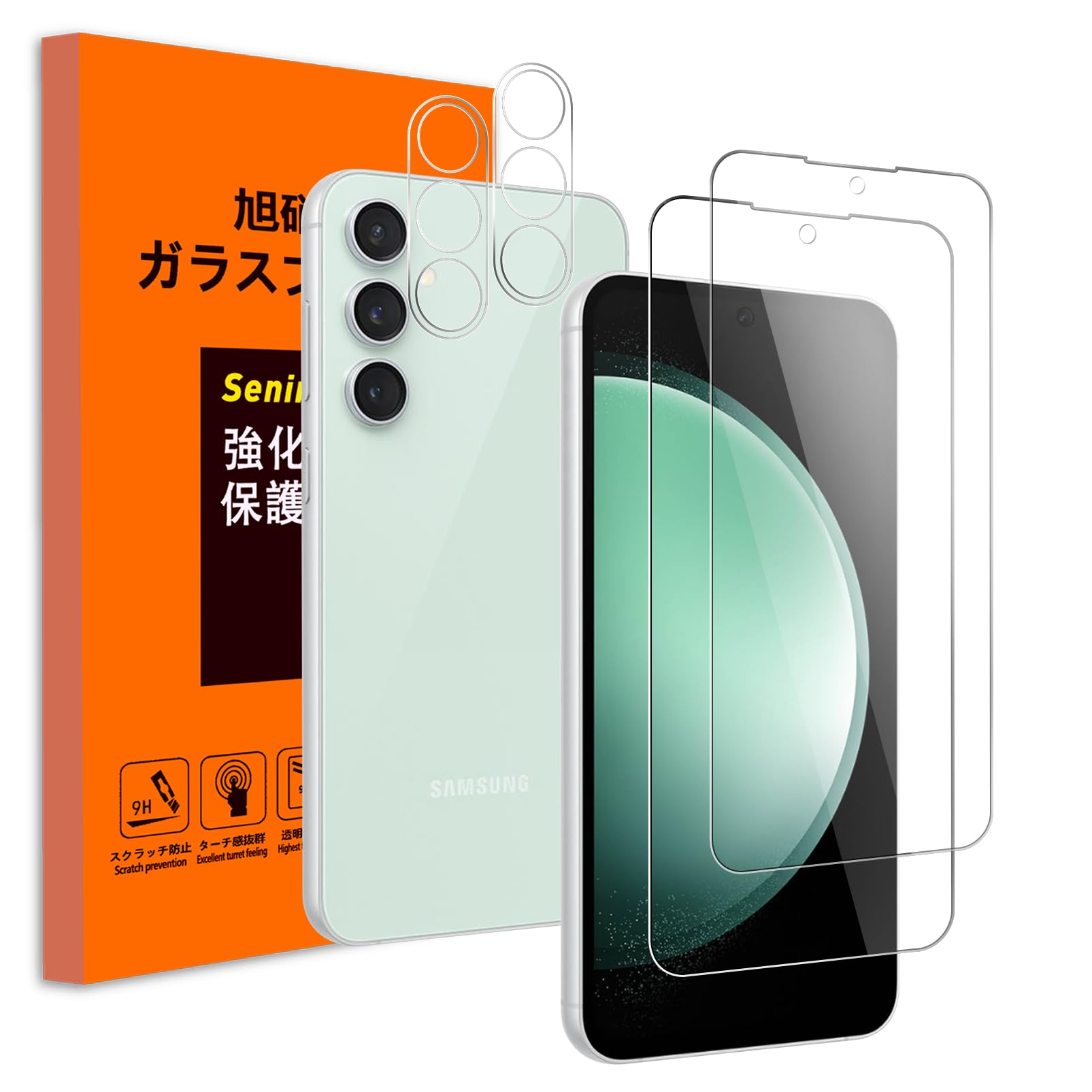 Amazon | seninhi Galaxy S23 FE ガラスフィルム（2枚） カメラ